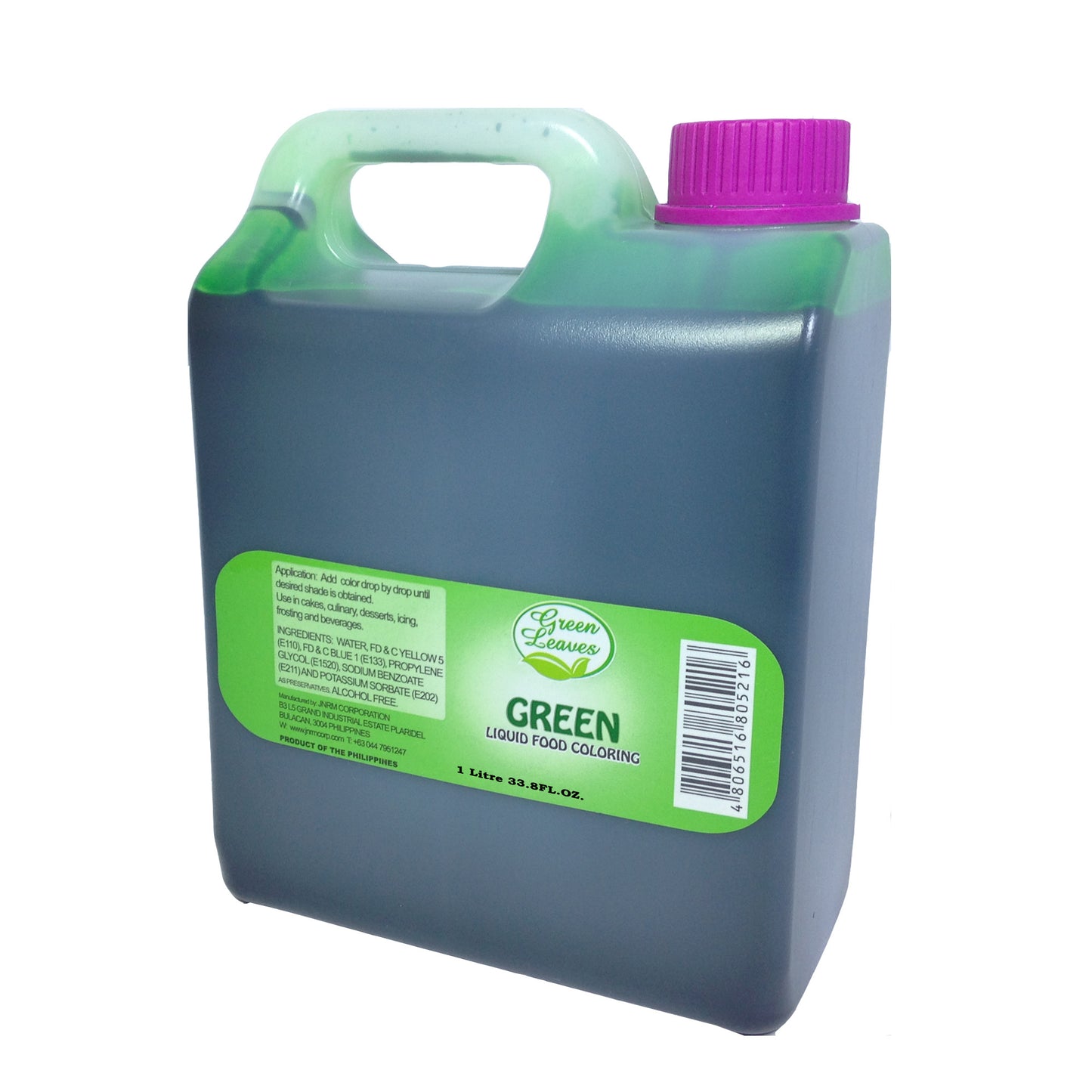 Feuilles vertes Colorant alimentaire liquide vert