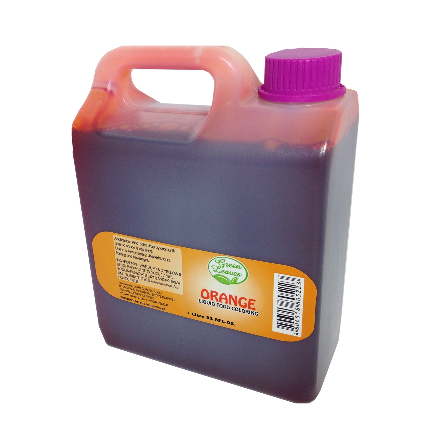 Feuilles vertes Colorant alimentaire liquide orange