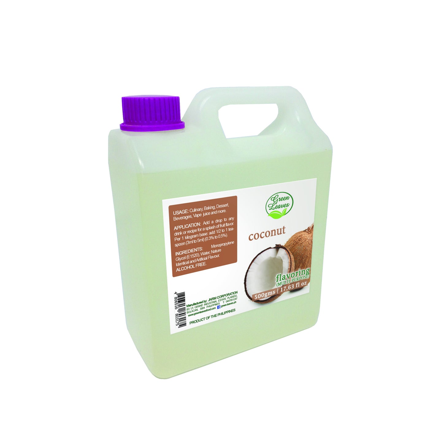 Essence aromatique multi-usages concentrée de noix de coco à feuilles vertes