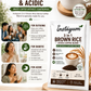 Instayum 3-in-1 Brown Rice Stevia Coffee Blend | Caffeine-Free Instant Healthy Coffee | 50g Sachet