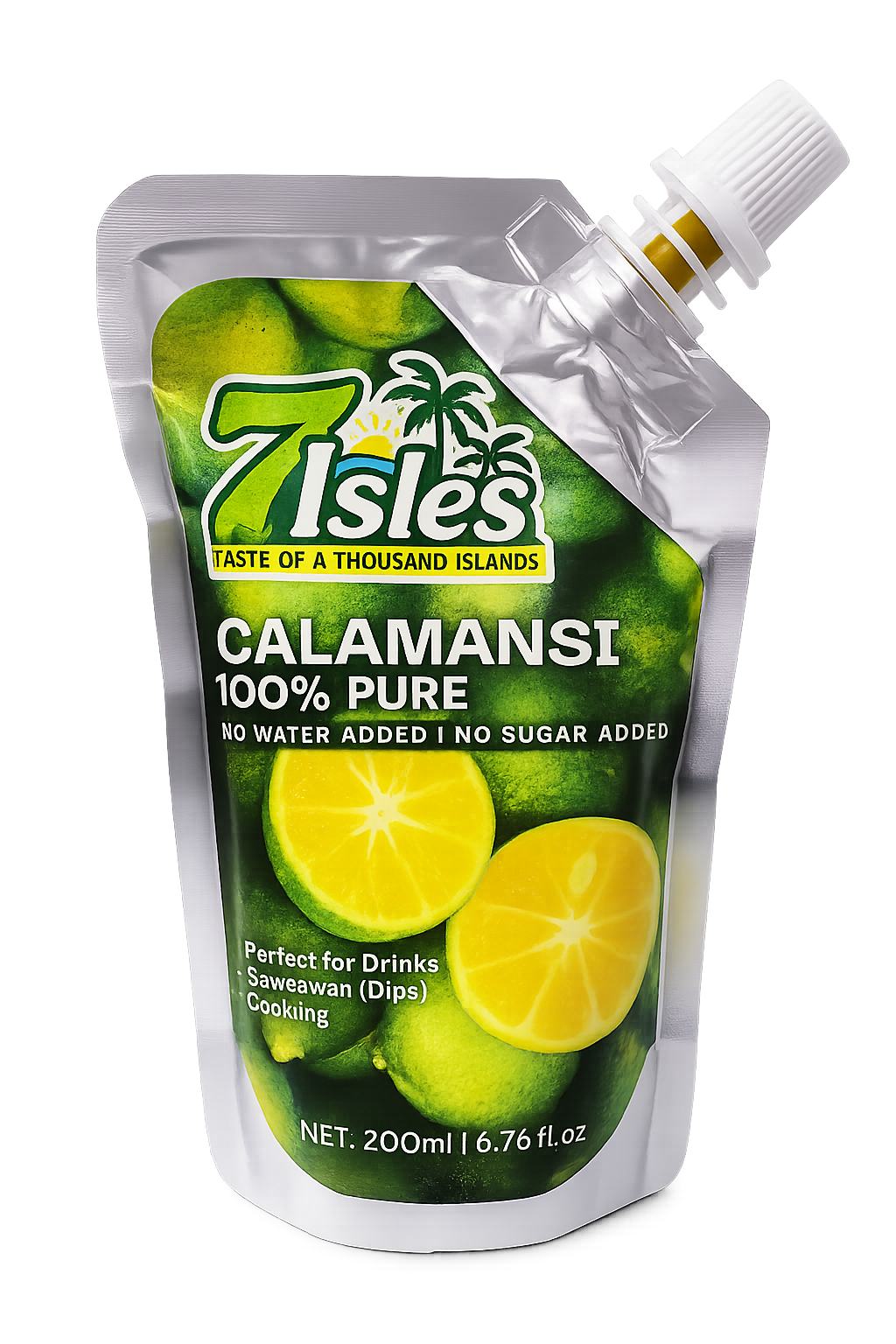 7 Isles 100% Pure Calamansi Puree – No Water Added | No Sugar Added | Natural Citrus Juice Concentrate | 200ml