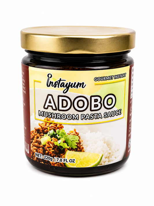 Instayum Adobo Mushroom Pasta Sauce – Gourmet Instant Savory Sauce (220g)