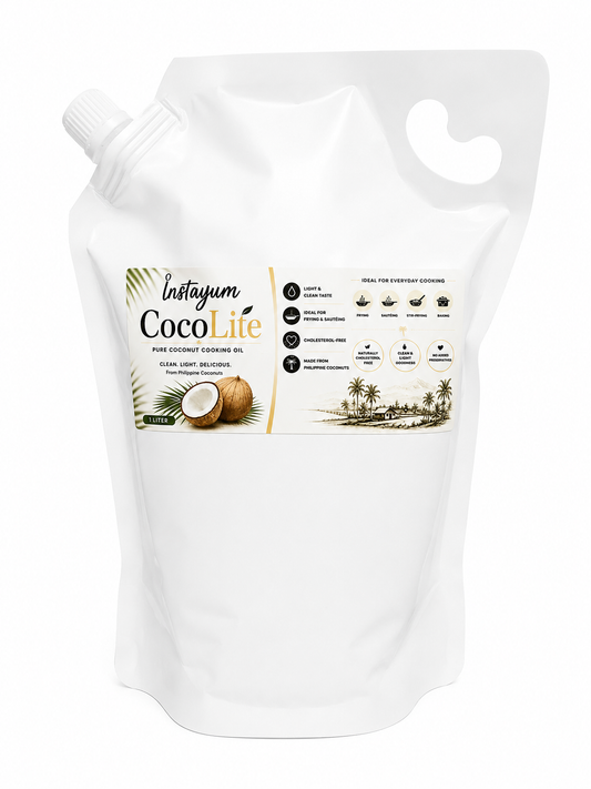 Instayum CocoLite Pure Coconut Cooking Oil | 100% Pure Coconut Oil | Light & Clean Taste | 1 Liter