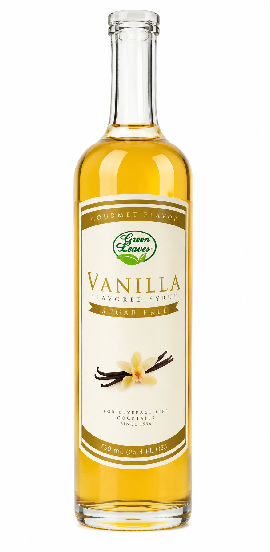 Green Leaves Sugar-Free Vanilla Flavoring Syrup 800ml | Premium Gourmet Syrup for Coffee, Milk Tea, Desserts & Baking