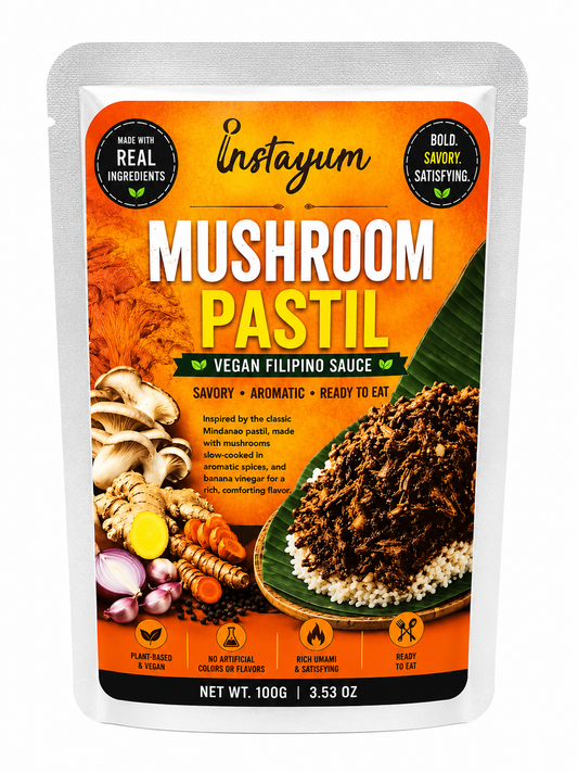 Instayum Mushroom Pastil – Vegan Filipino Mushroom Floss | Ready-to-Eat Plant-Based Ulam | 100g