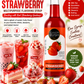 Green Leaves Strawberry Multipurpose Flavoring Syrup 800 ml | Premium Concentrated Syrup for Drinks, Desserts, Baking & Milk Tea