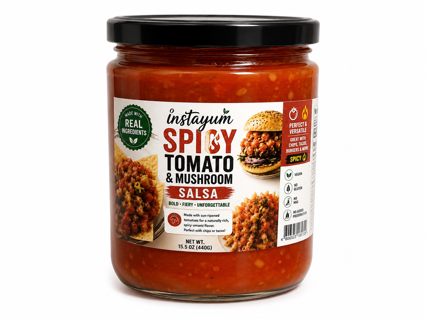 Instayum Spicy Tomato & Mushroom Salsa(500g)