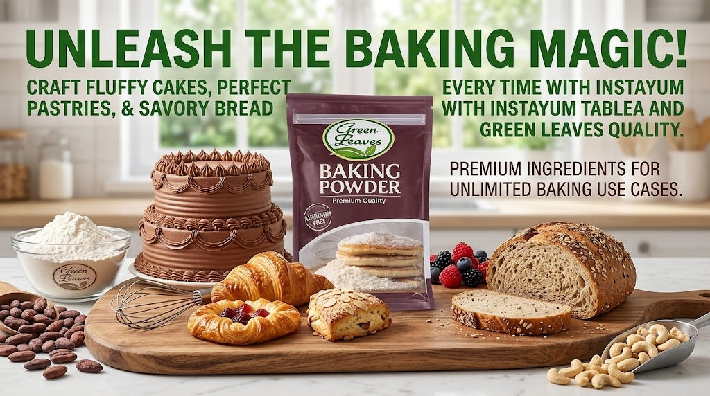 Green Leaves Double-Acting Aluminum-Free Baking Powder – 37 g