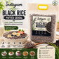 Instayum Organic Black Rice Puffed Cereal 1kg | Gluten-Free, Plant-Based Whole Grain Breakfast & Healthy Snack