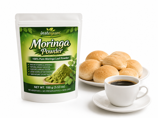 Instayum 100% Pure Organic Moringa Leaf Powder (100g / 3.53 oz) – Superfood & Immunity Booster