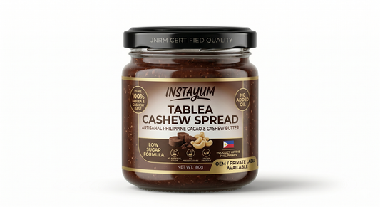Instayum Tablea Cashew Spread (180g) – Artisanal Philippine Cacao & Cashew Butter | Low Sugar