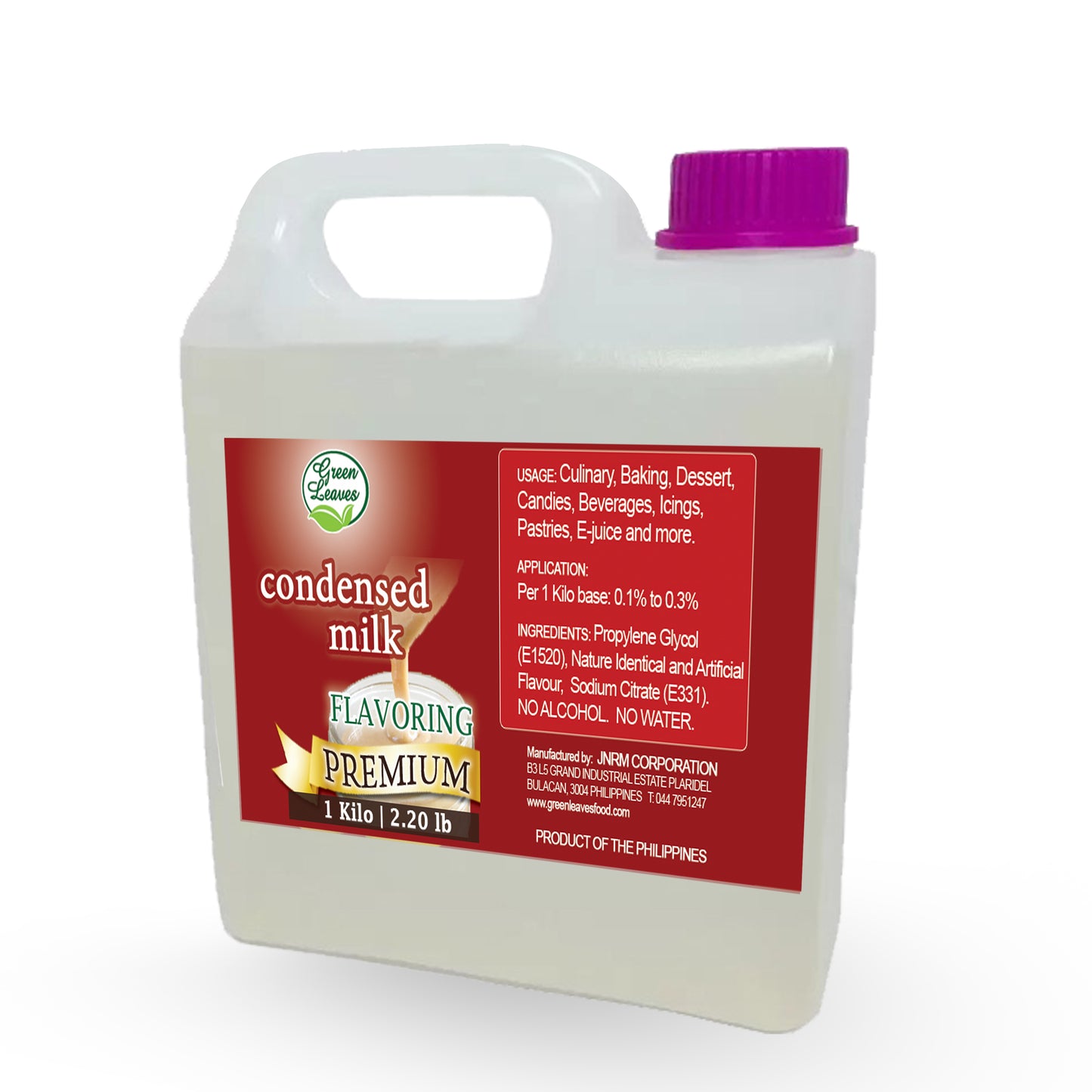 Saveur de lait concentré aux feuilles vertes de qualité supérieure