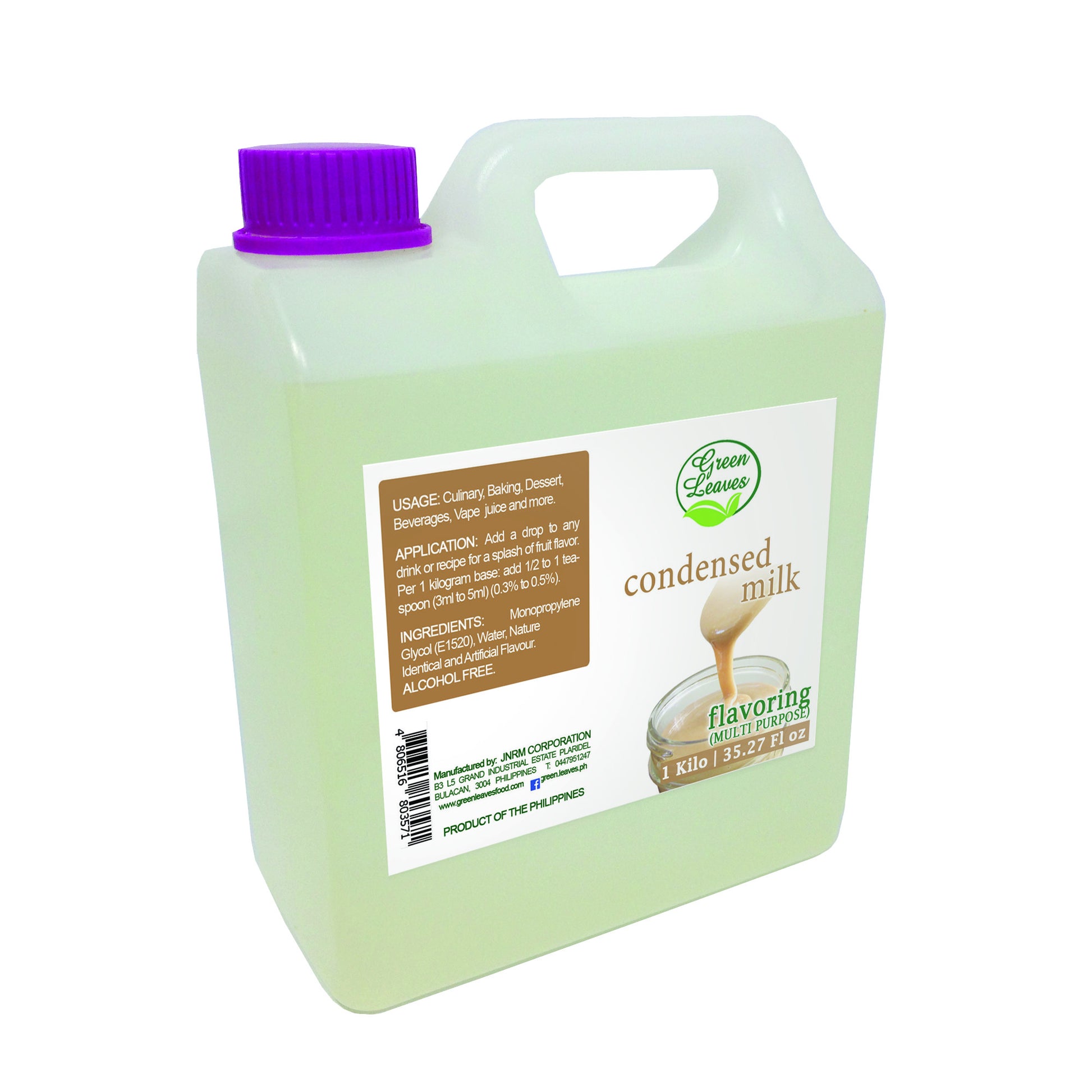 Green Leaves Concentrated Condensed Milk Multi-purpose Flavor Essence JNRM Corporation Green Leaves Concentrated Condensed Milk Multi-purpose Flavor Essence JNRM Corporation