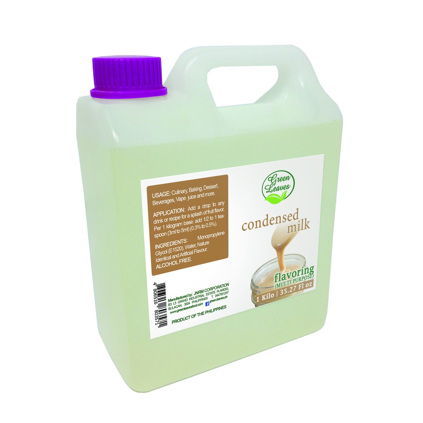 Green Leaves Concentrated Condensed Milk Multi-purpose Flavor Essence 30ML - 1Gallon