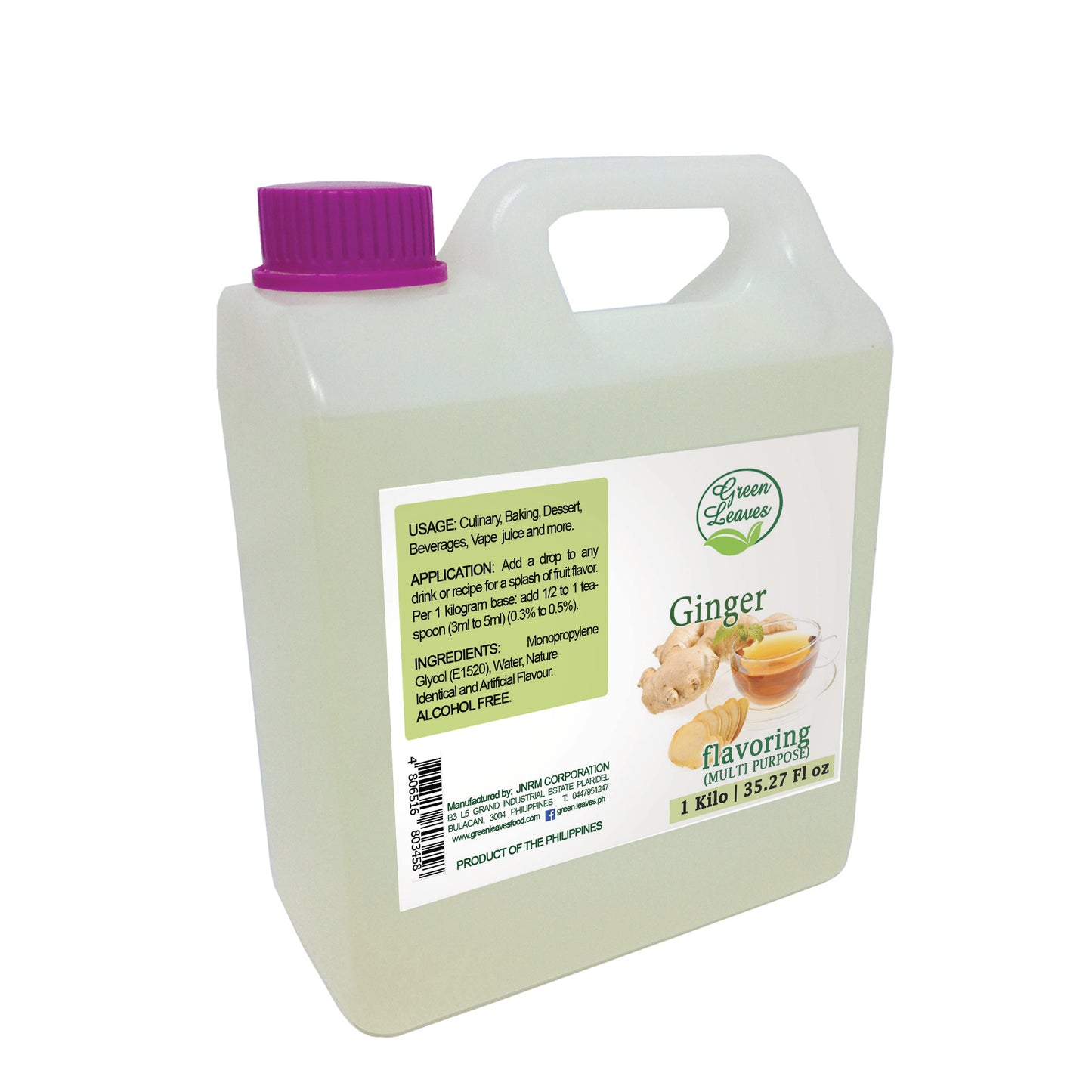 Green Leaves Concentrated Ginger Multi-purpose Flavor Essence 30ML - 1Gallon