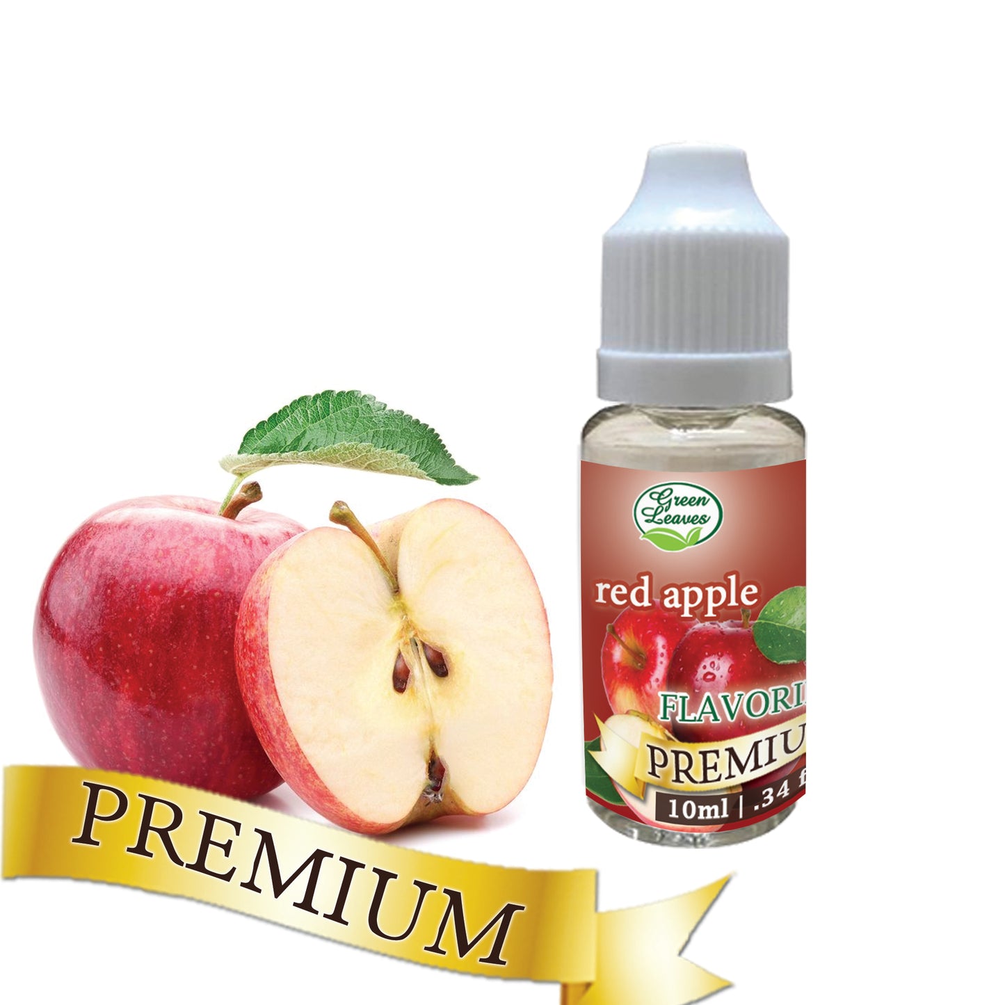 Premium Green Leaves Red Apple Flavor