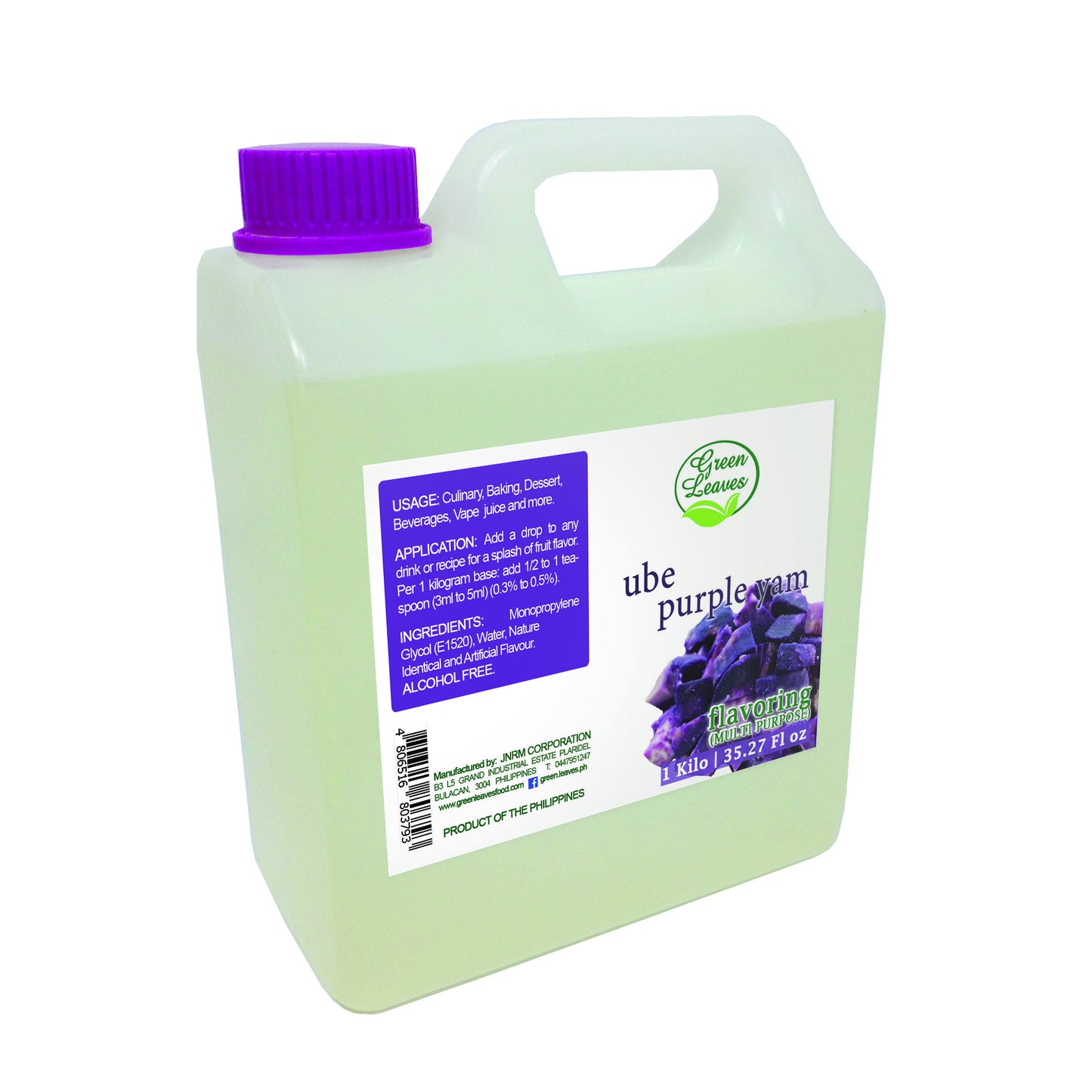 Green Leaves Concentrated Purple Yam Ube Multi-purpose Flavor Essence 30ml - 1 Gallon